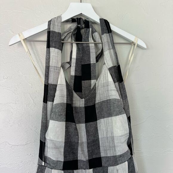 Moon River Gingham Halter Jumpsuit Medium - Picture 2 of 5